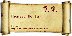Thomasz Herta névjegykártya